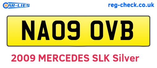 NA09OVB are the vehicle registration plates.