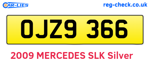 OJZ9366 are the vehicle registration plates.