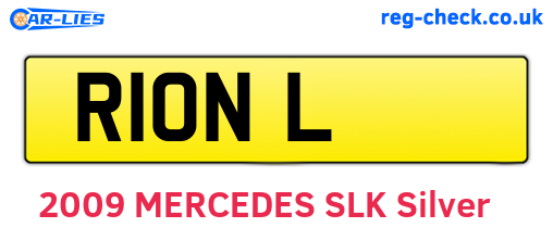 R1ONL are the vehicle registration plates.