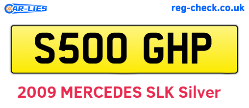 S500GHP are the vehicle registration plates.