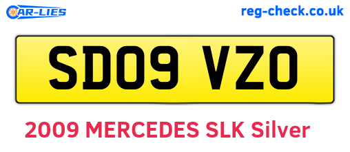 SD09VZO are the vehicle registration plates.