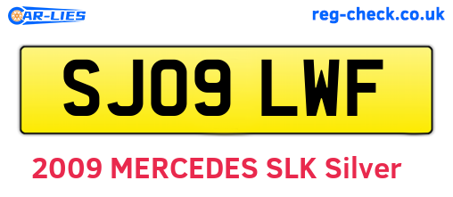 SJ09LWF are the vehicle registration plates.