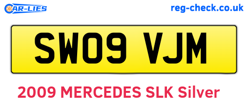 SW09VJM are the vehicle registration plates.