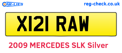 X121RAW are the vehicle registration plates.