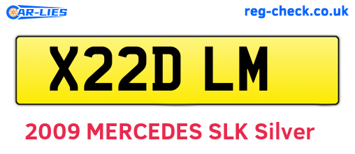 X22DLM are the vehicle registration plates.