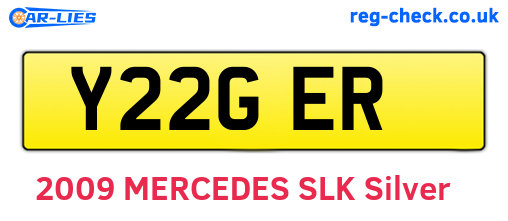Y22GER are the vehicle registration plates.