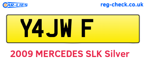 Y4JWF are the vehicle registration plates.
