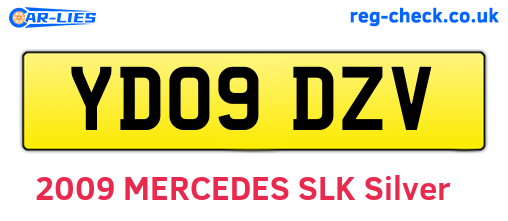 YD09DZV are the vehicle registration plates.