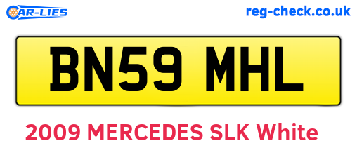 BN59MHL are the vehicle registration plates.