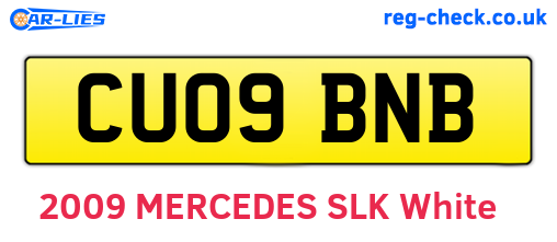 CU09BNB are the vehicle registration plates.