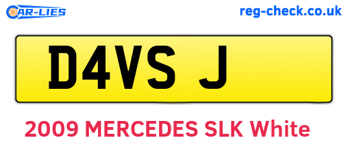 D4VSJ are the vehicle registration plates.