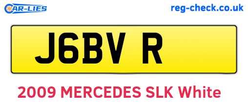 J6BVR are the vehicle registration plates.