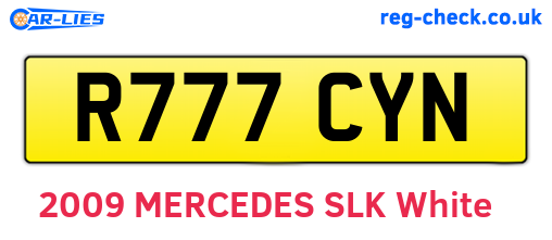 R777CYN are the vehicle registration plates.