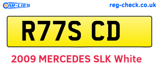 R77SCD are the vehicle registration plates.