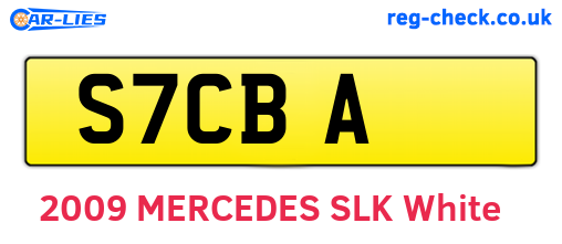 S7CBA are the vehicle registration plates.