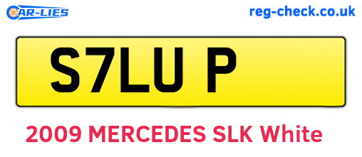 S7LUP are the vehicle registration plates.