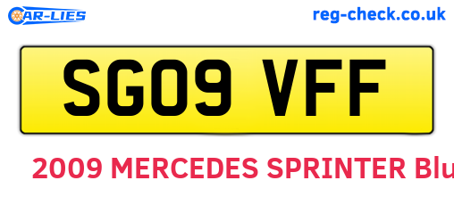 SG09VFF are the vehicle registration plates.