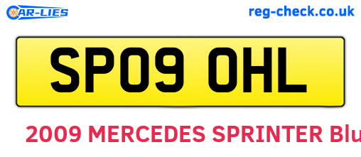 SP09OHL are the vehicle registration plates.
