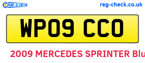 WP09CCO are the vehicle registration plates.