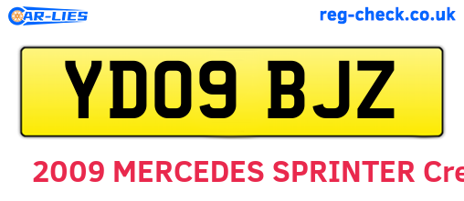 YD09BJZ are the vehicle registration plates.