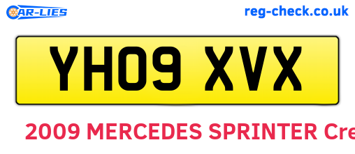 YH09XVX are the vehicle registration plates.