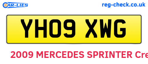YH09XWG are the vehicle registration plates.