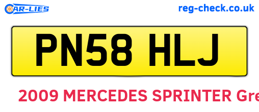 PN58HLJ are the vehicle registration plates.