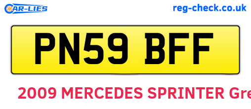 PN59BFF are the vehicle registration plates.