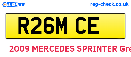 R26MCE are the vehicle registration plates.