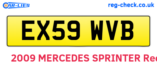 EX59WVB are the vehicle registration plates.