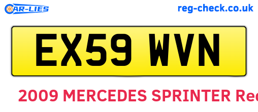 EX59WVN are the vehicle registration plates.