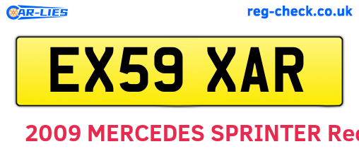 EX59XAR are the vehicle registration plates.