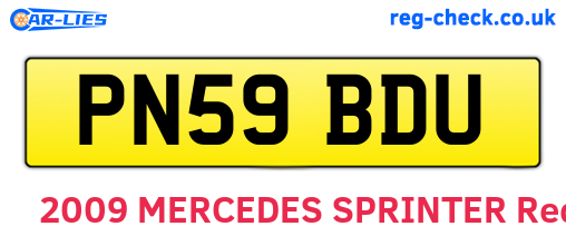 PN59BDU are the vehicle registration plates.