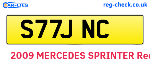 S77JNC are the vehicle registration plates.