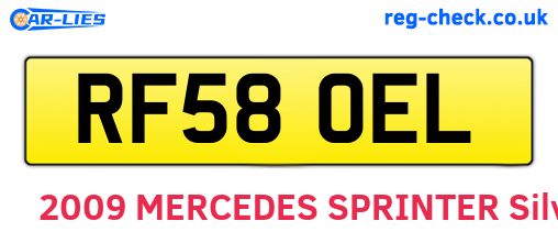 RF58OEL are the vehicle registration plates.