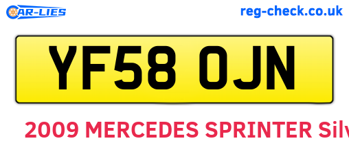 YF58OJN are the vehicle registration plates.