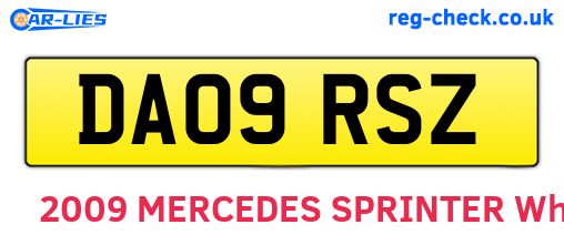 DA09RSZ are the vehicle registration plates.