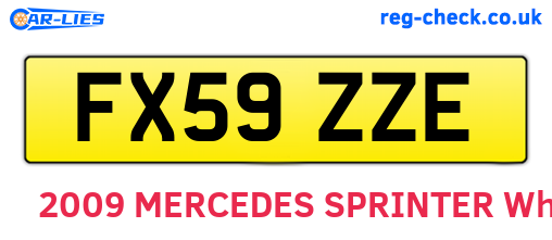 FX59ZZE are the vehicle registration plates.