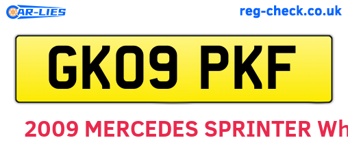 GK09PKF are the vehicle registration plates.