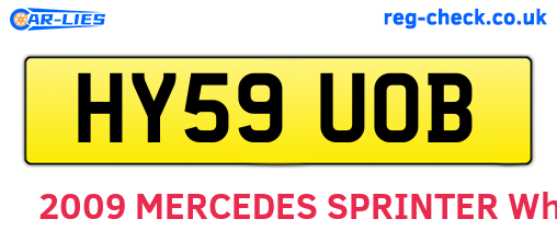 HY59UOB are the vehicle registration plates.