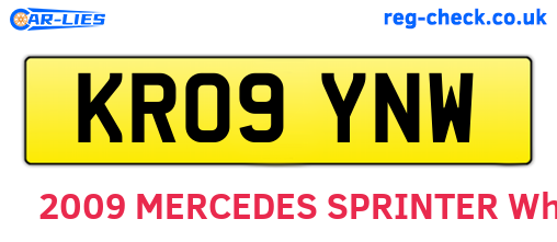 KR09YNW are the vehicle registration plates.