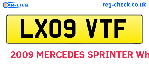 LX09VTF are the vehicle registration plates.