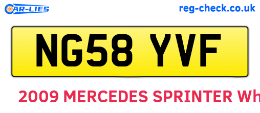 NG58YVF are the vehicle registration plates.