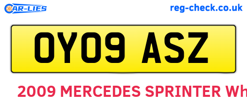 OY09ASZ are the vehicle registration plates.
