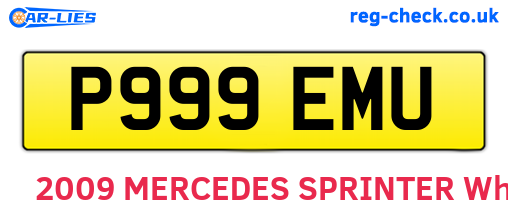 P999EMU are the vehicle registration plates.