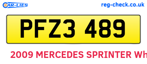 PFZ3489 are the vehicle registration plates.