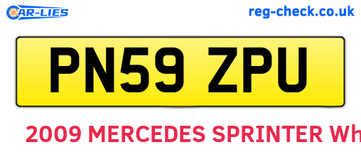 PN59ZPU are the vehicle registration plates.