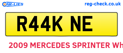 R44KNE are the vehicle registration plates.