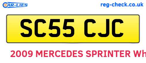 SC55CJC are the vehicle registration plates.