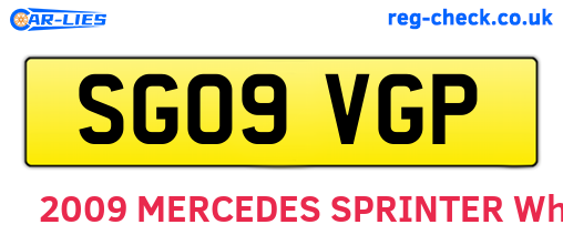 SG09VGP are the vehicle registration plates.